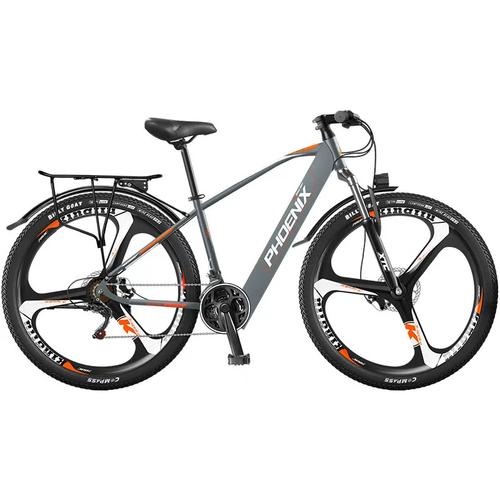 凤凰26寸锂电电动自行车新国标女男双碟刹48v400w电动山地车